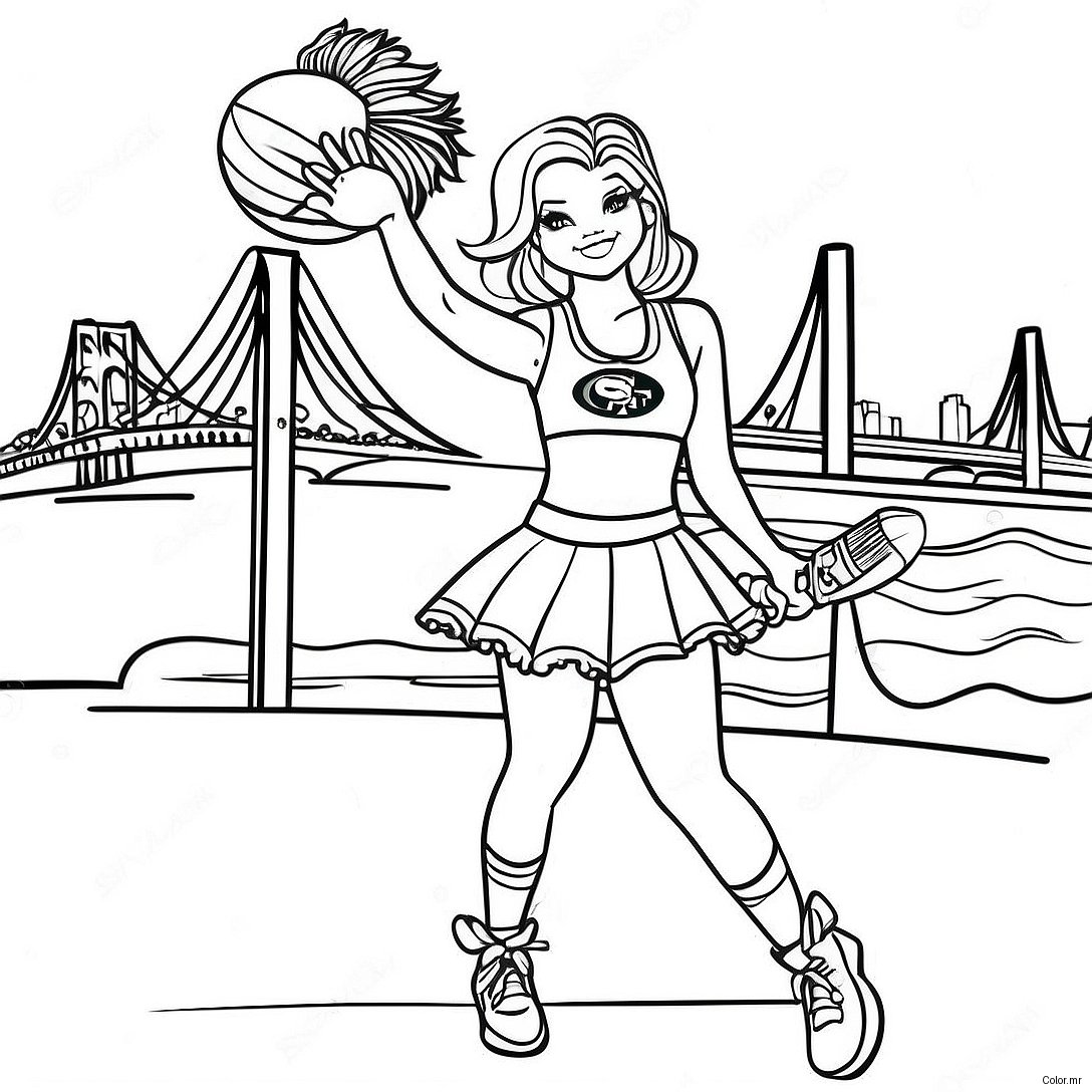 San Francisco 49ers Cheerleader Coloring Page 11868 9720