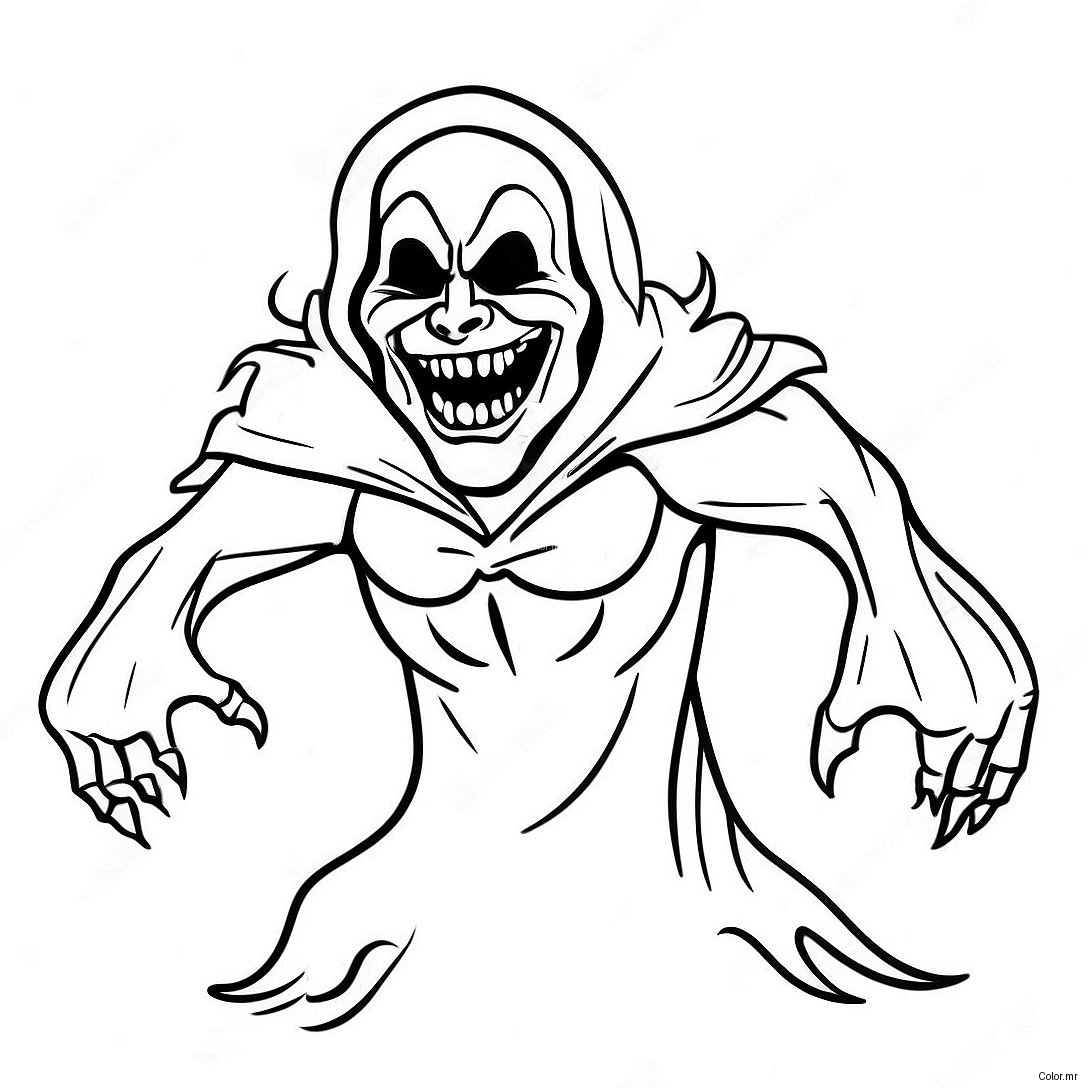 Scary Boogeyman In Shadows Coloring Page 67773 55917
