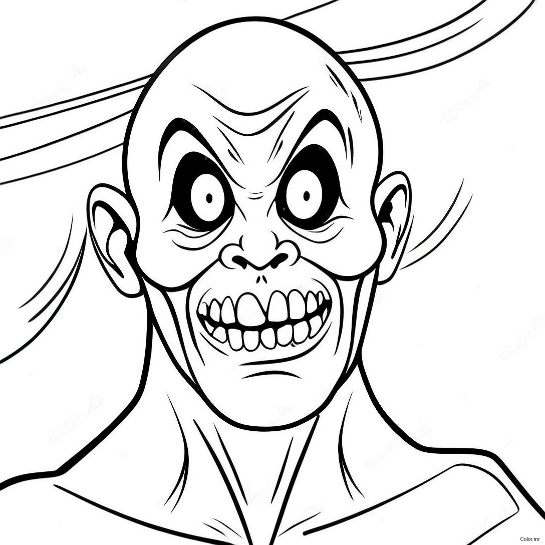 Scary Boogeyman In Shadows Coloring Page 67773 55918