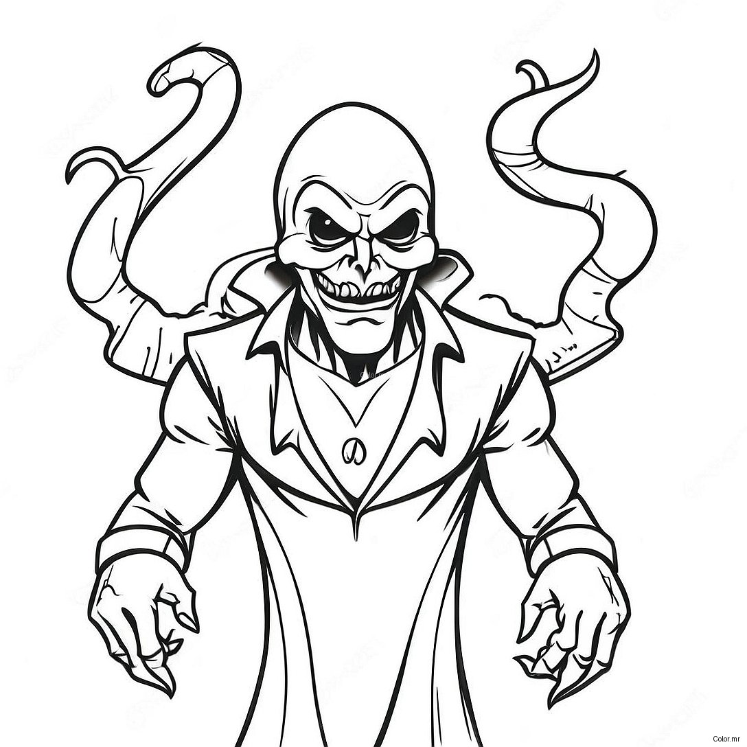 Scary Boogeyman In Shadows Coloring Page 67773 55920