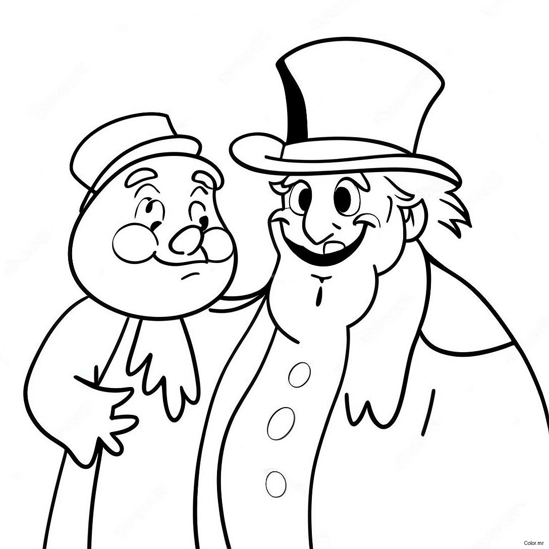 Scrooge And The Ghost Of Christmas Past Coloring Page 12708 10574