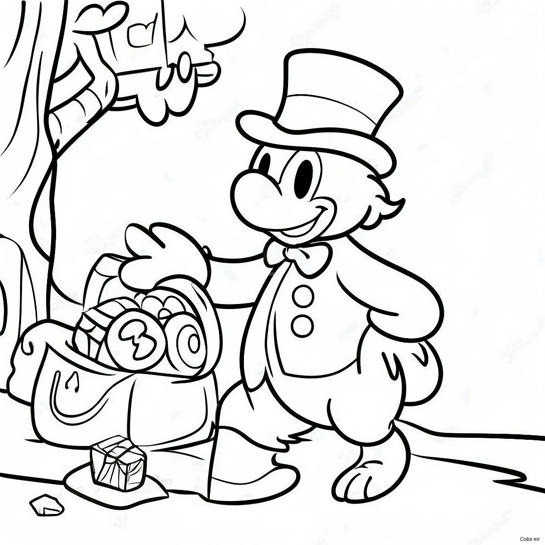 Scrooge Mcduck Treasure Hunt Coloring Page 10027 8248