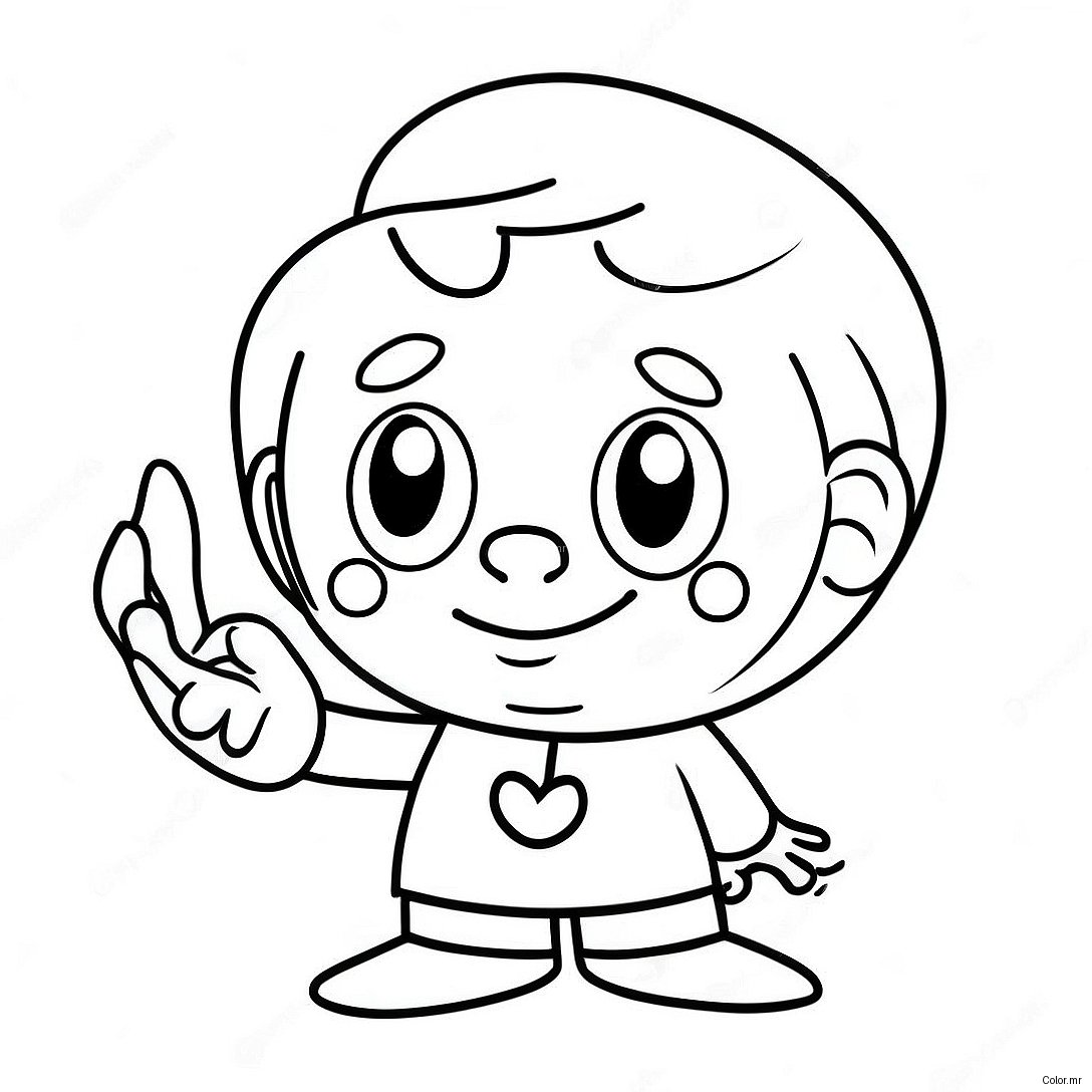 Sick Cartoon Character Coloring Page 33611 17762
