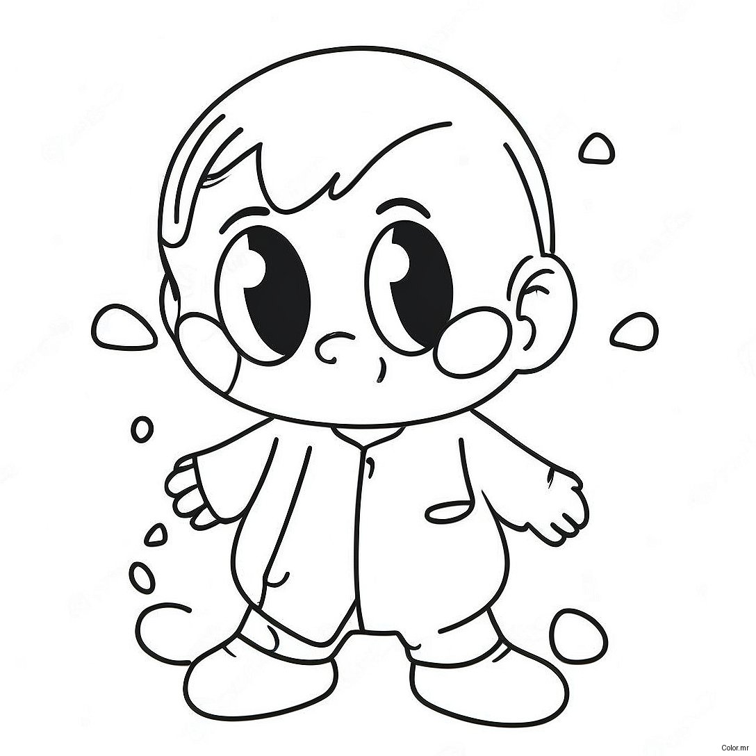 Sick Cartoon Character Coloring Page 33611 17764