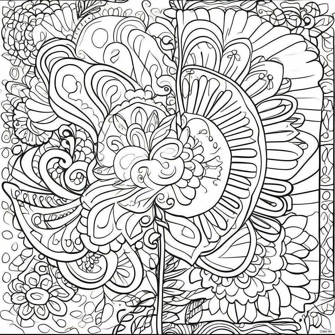 Simple Mexican Folk Art Patterns Coloring Page 68092 56147