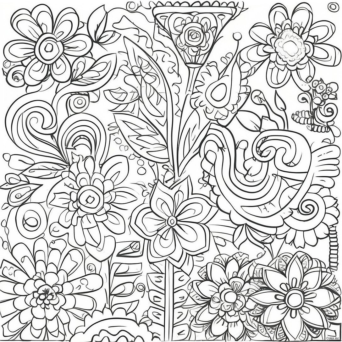 Simple Mexican Folk Art Patterns Coloring Page 68092 56148