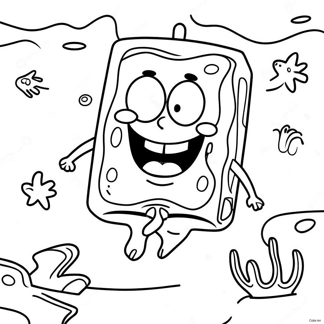 Spongebob Squarepants Underwater Adventure Coloring Page 912 732