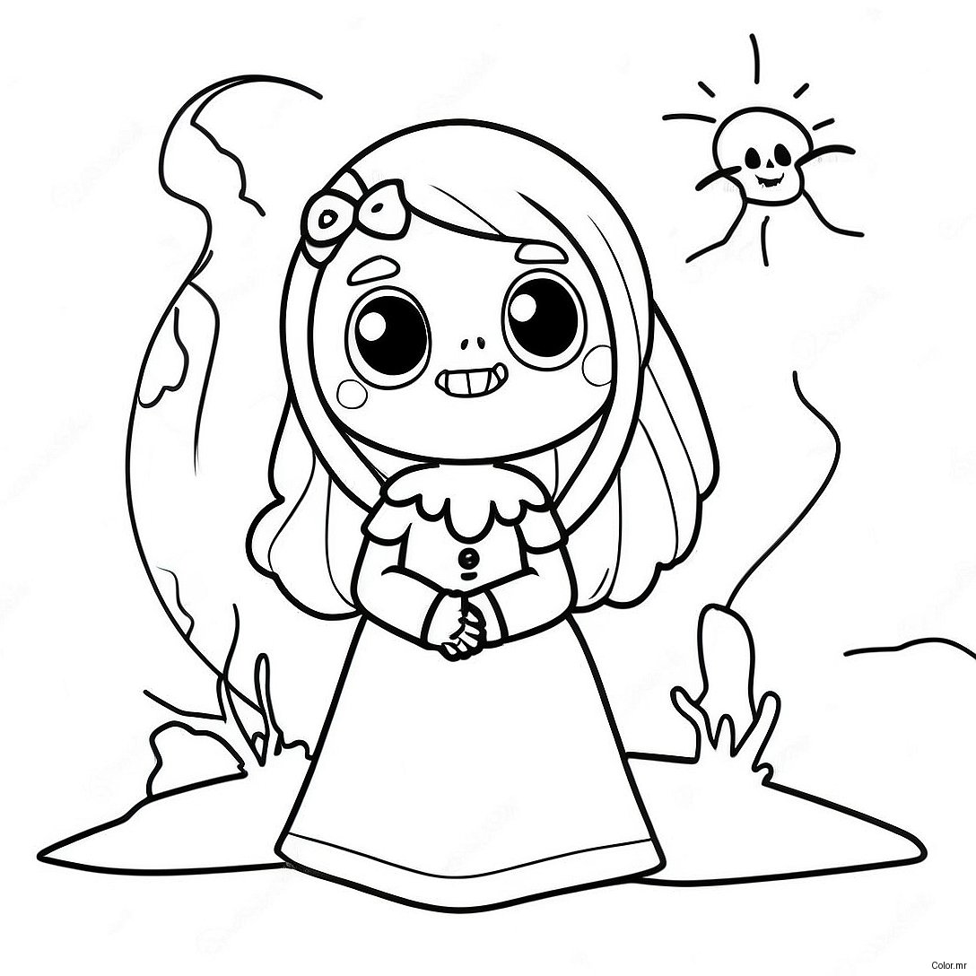 Spooky Ghouliana In The Moonlight Coloring Page 25506 23297
