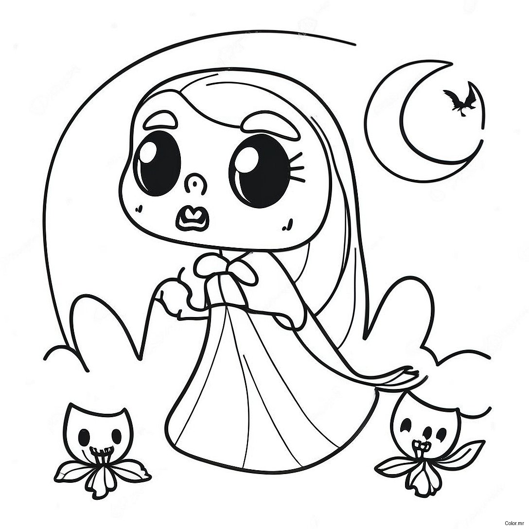 Spooky Ghouliana In The Moonlight Coloring Page 25506 23298