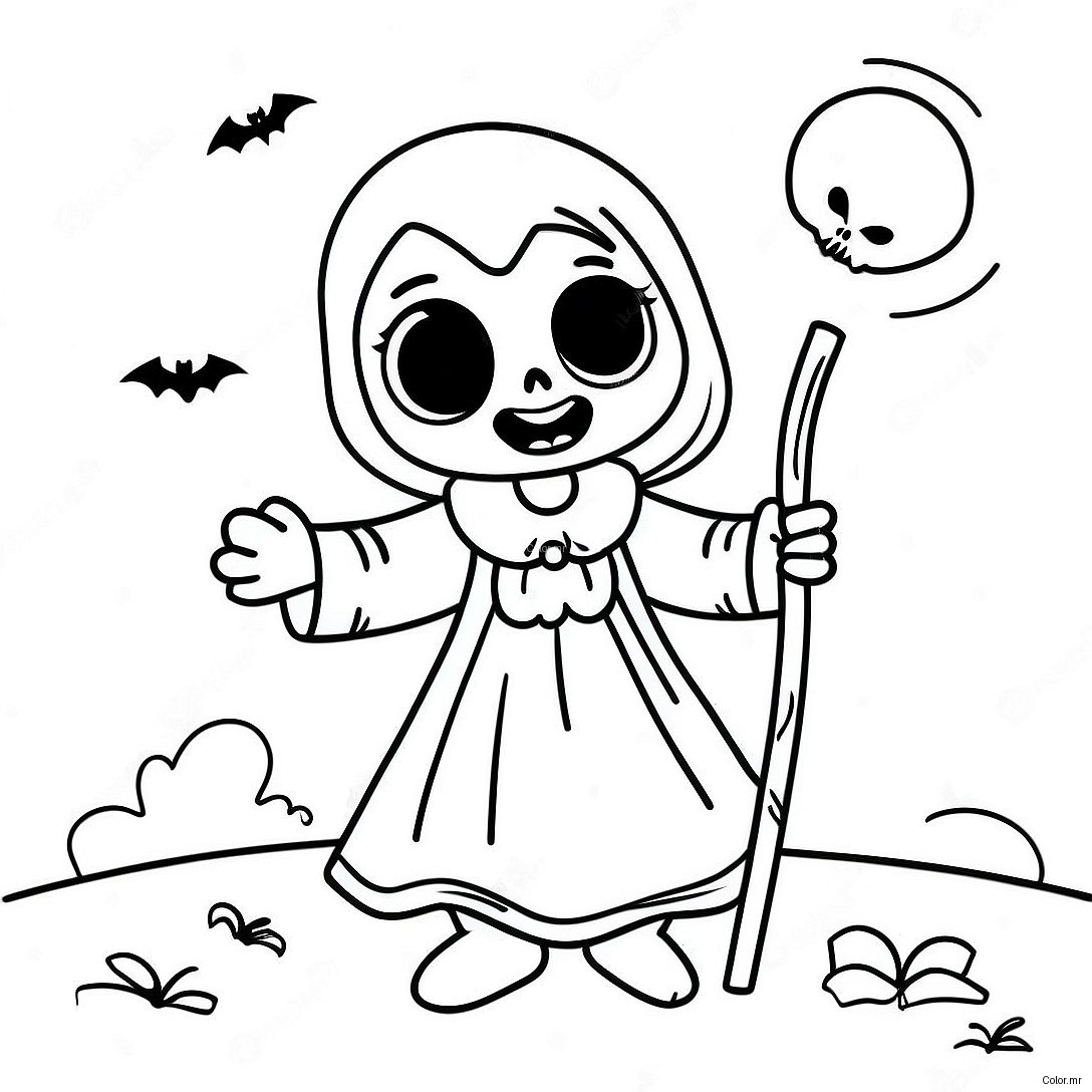 Spooky Ghouliana In The Moonlight Coloring Page 25506 23299