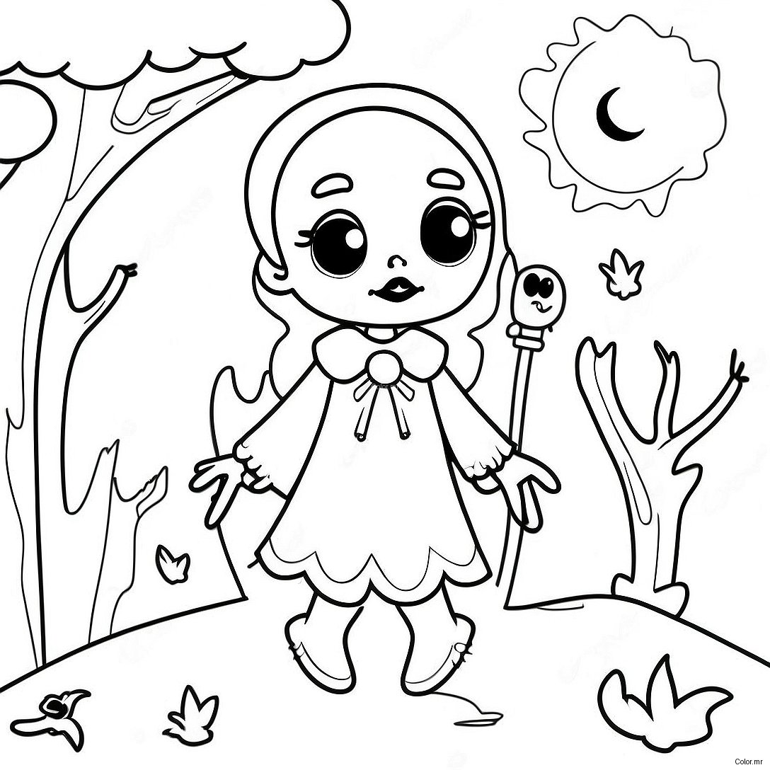Spooky Ghouliana In The Moonlight Coloring Page 25506 23485