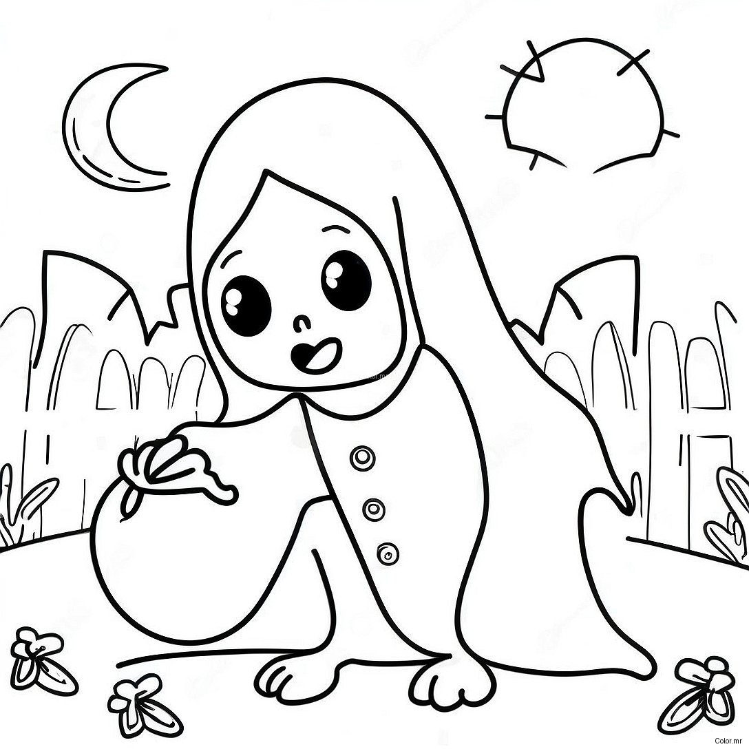 Spooky Ghouliana In The Moonlight Coloring Page 25506 23487