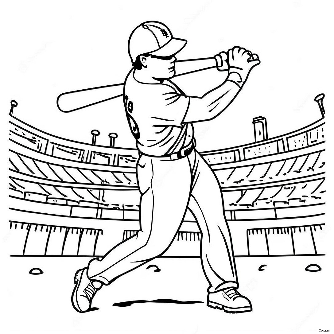 St Louis Cardinals Player Hitting Coloring Page 47174 39253