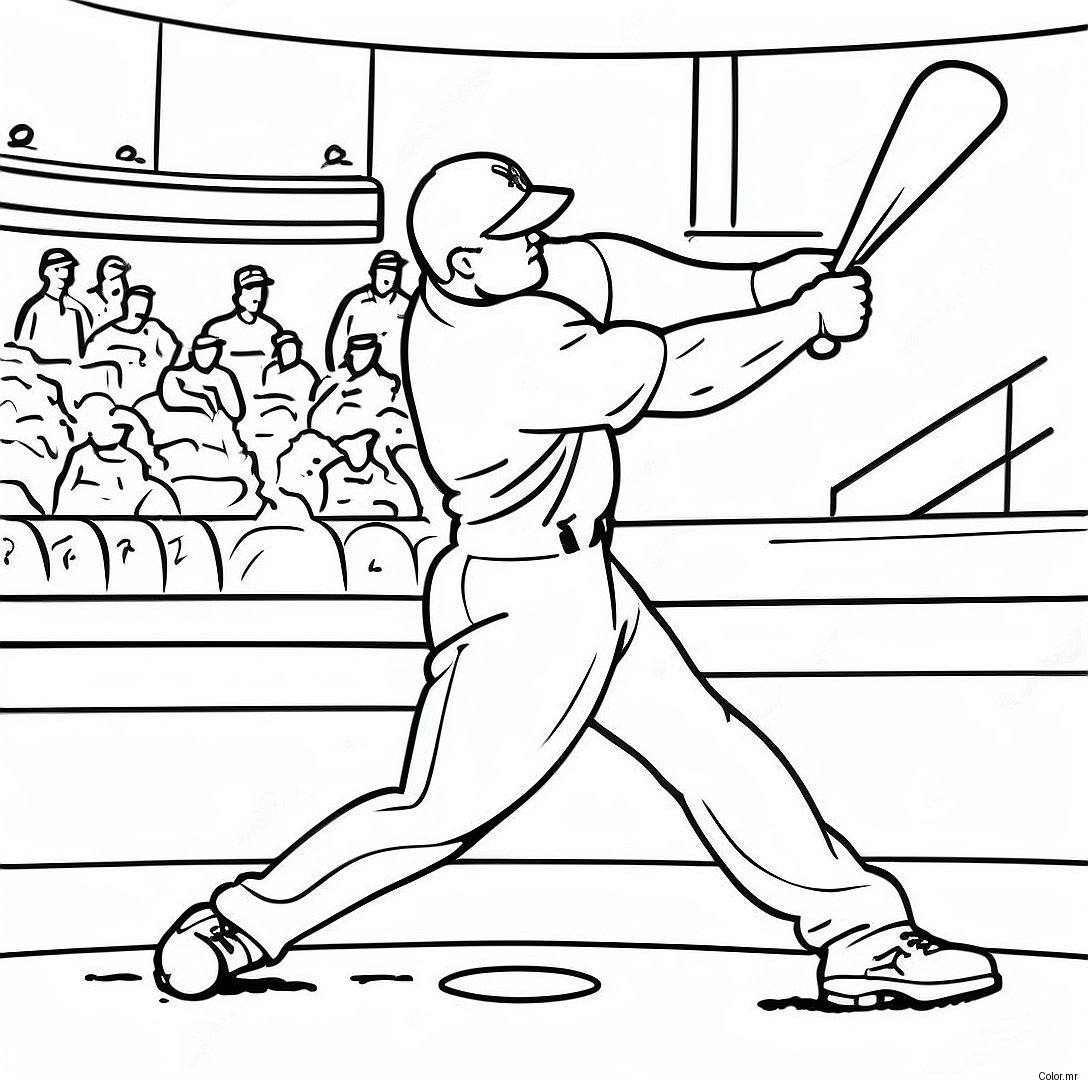 St Louis Cardinals Player Hitting Coloring Page 47174 39254