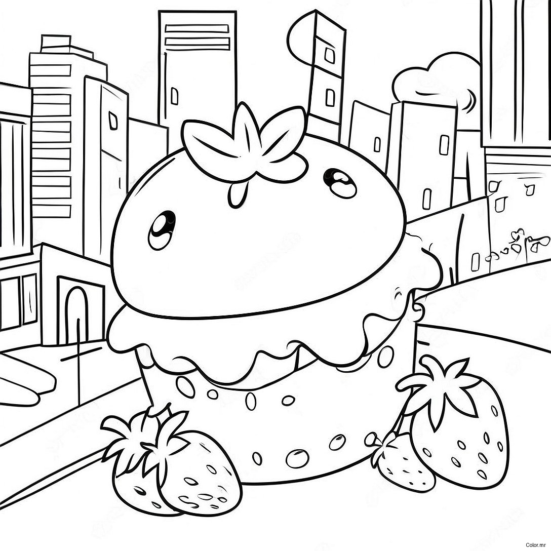 Strawberry Shortcake Berry In The Big City Coloring Page 74165 61207