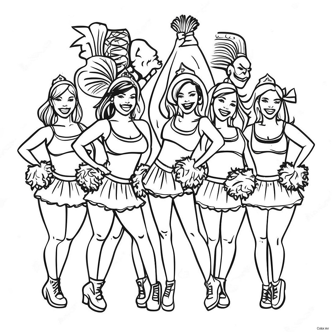 Tampa Bay Buccaneers Cheerleaders Coloring Page 63350 52432