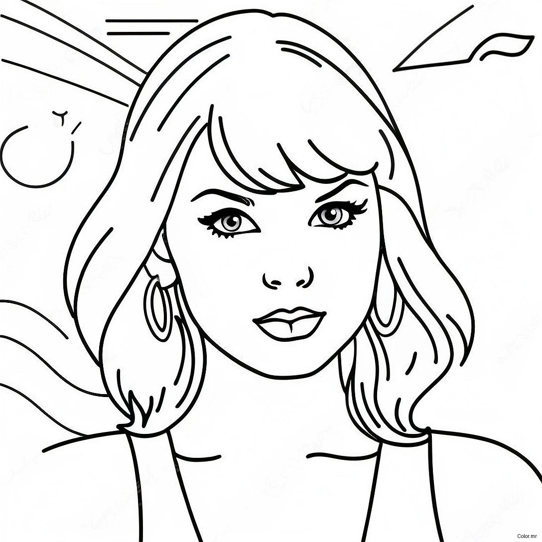 Taylor Swift 1989 Album Cover Coloring Page 1001 798