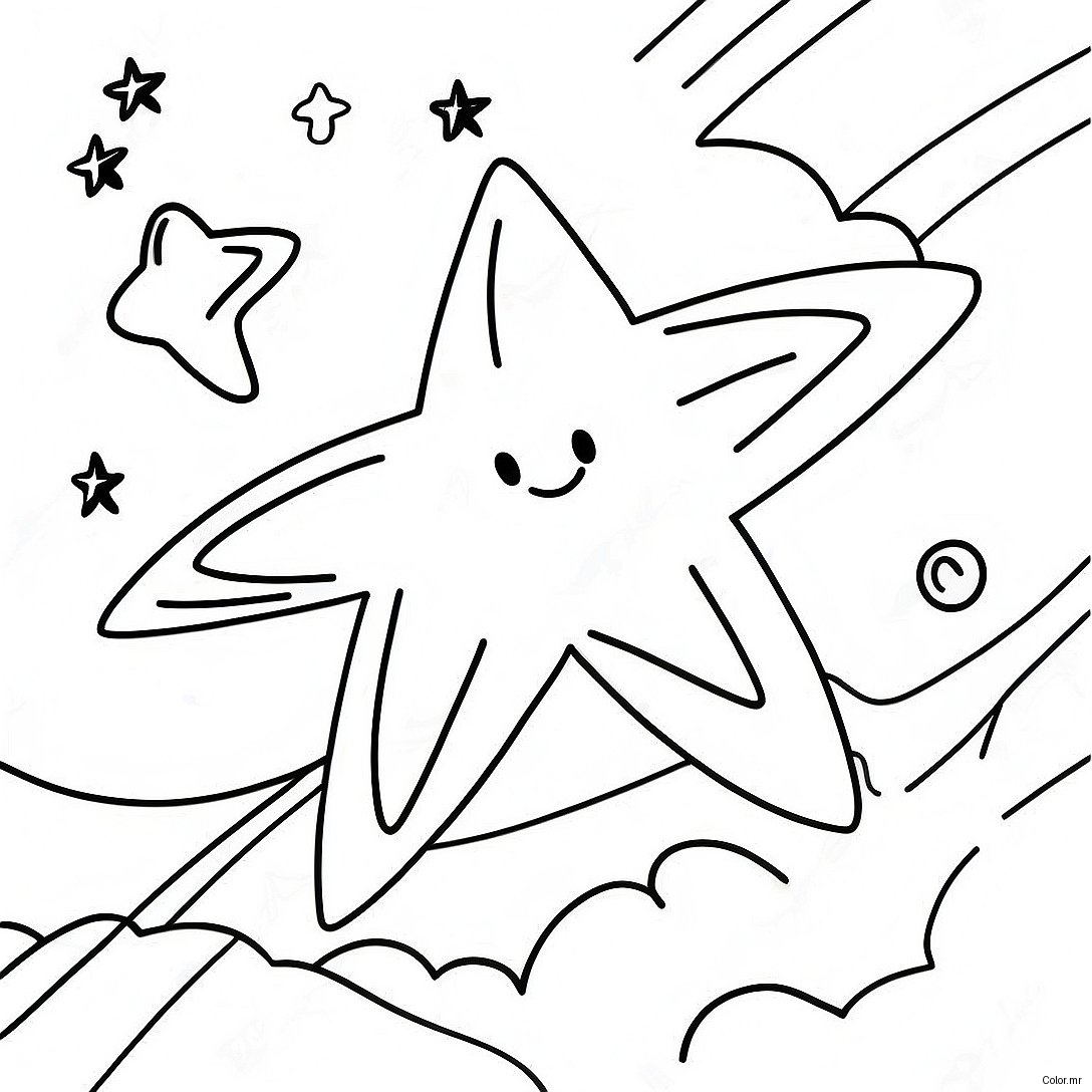 Twinkling Stars In The Night Sky Coloring Page 45694 37945