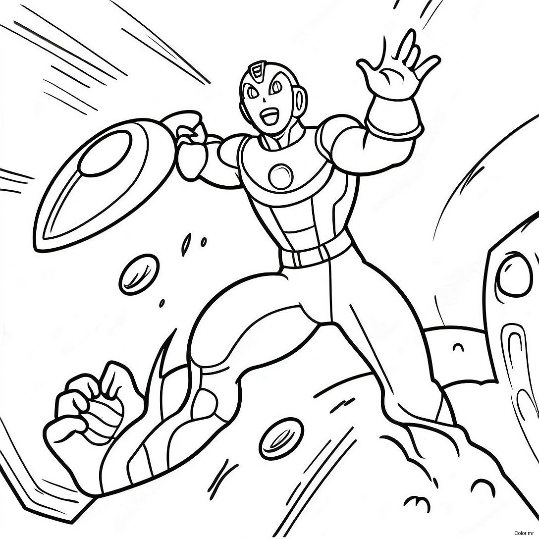 Ultraman Fighting Alien Monsters Coloring Page 21984 20334