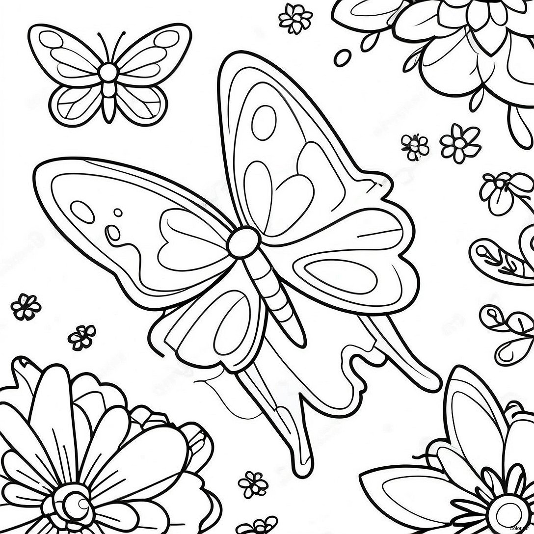 Vibrant Butterfly Transformation Coloring Page 14820 12252