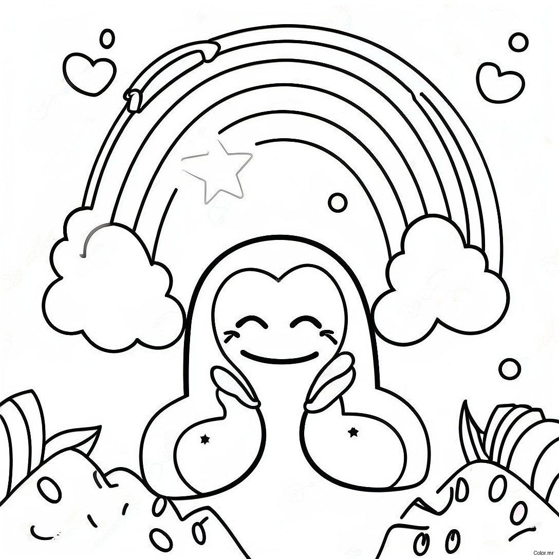 Vibrant God S Promise Rainbow Coloring Page 66821 55185