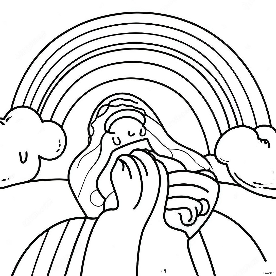 Vibrant God S Promise Rainbow Coloring Page 66821 55186