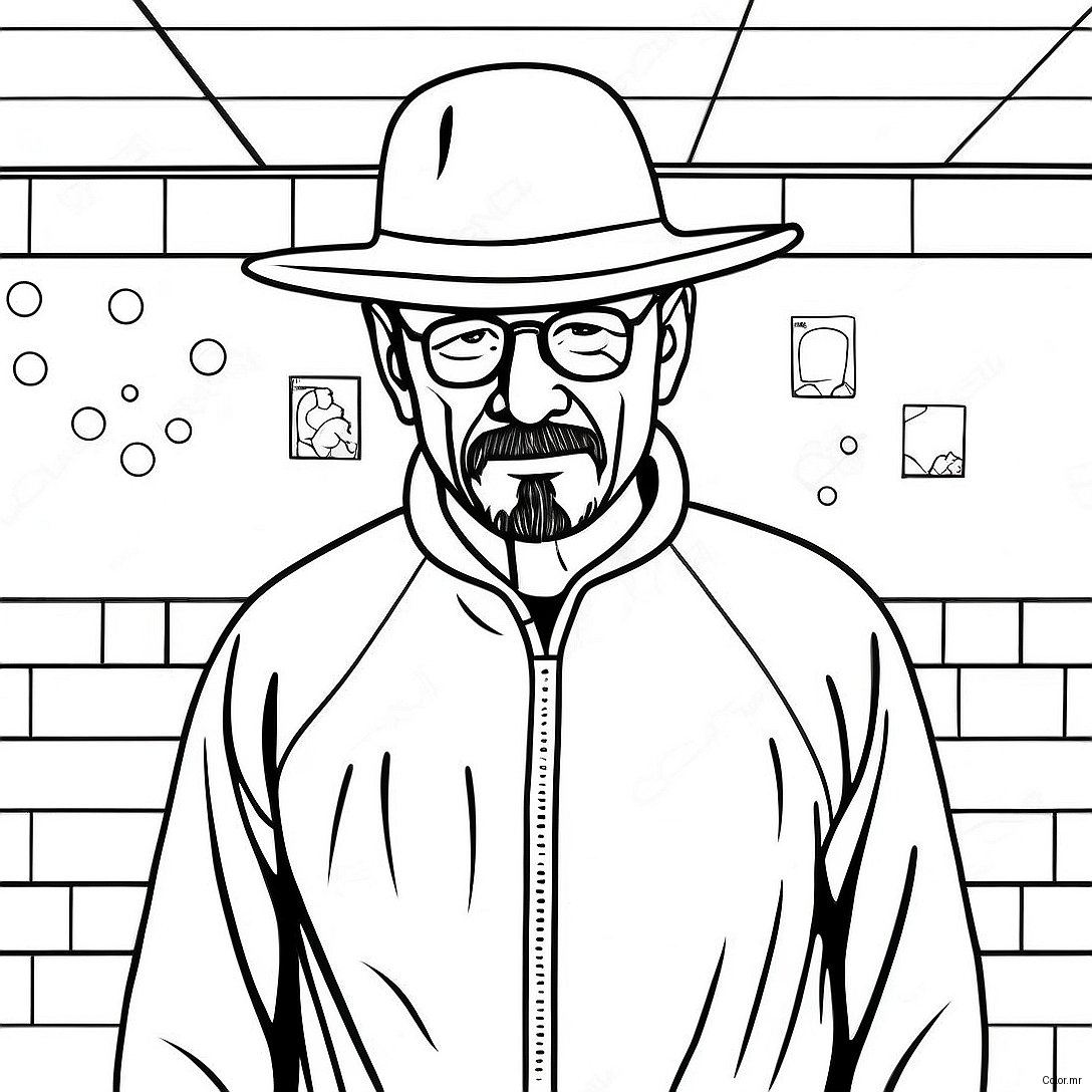 Walter White In Hazmat Suit Coloring Page 33983 18050