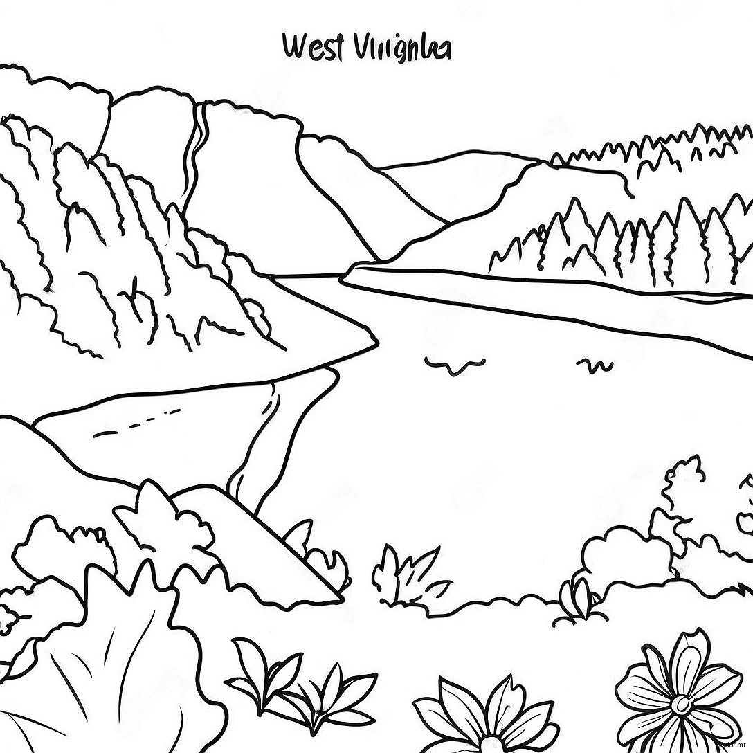 West Virginia State Outline Coloring Page 61156 50716