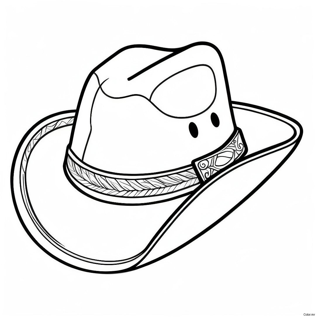 Western Themed Cowboy Hat Coloring Page 71593 59158