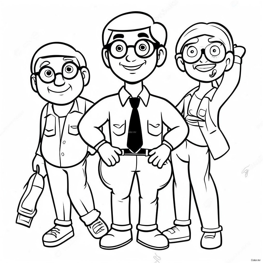 Whimsical Adventures In Odyssey Characters Coloring Page 29167 26352
