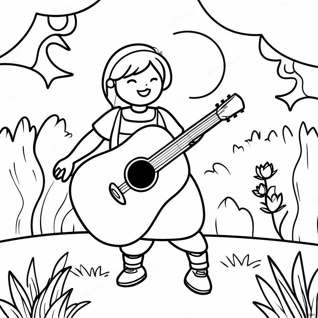 Whimsical Taylor Swift Folklore Scene Coloring Page 13388 11114