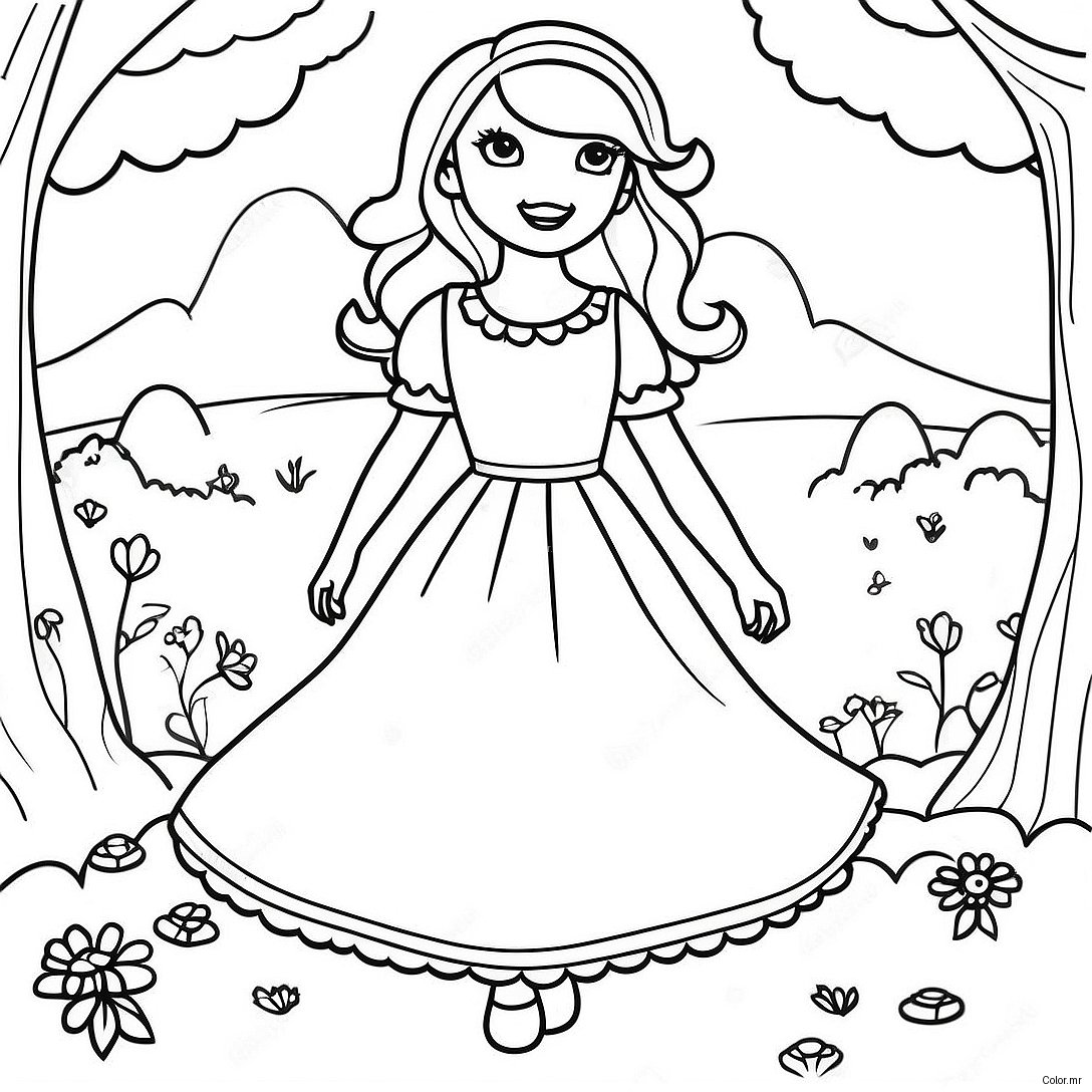 Whimsical Taylor Swift Folklore Scene Coloring Page 13388 11116