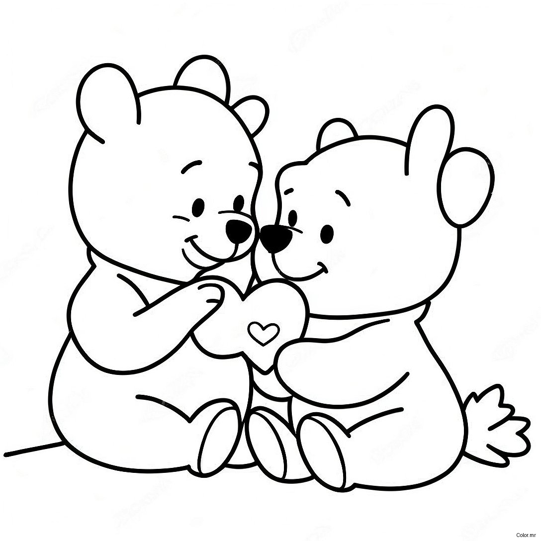Winnie The Pooh Valentine S Day Coloring Page 37856 31485