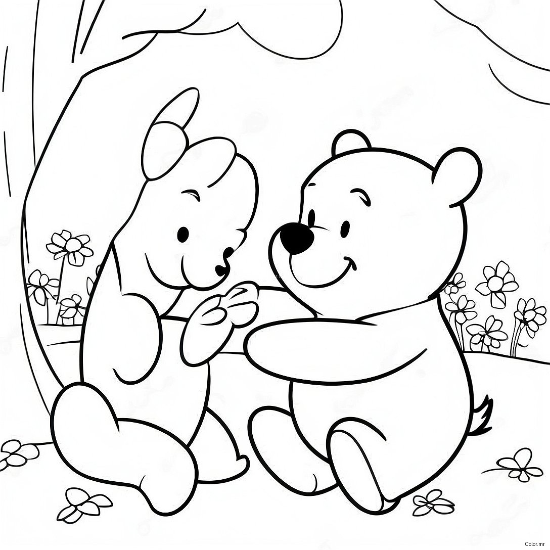 Winnie The Pooh Valentine S Day Coloring Page 37856 31486