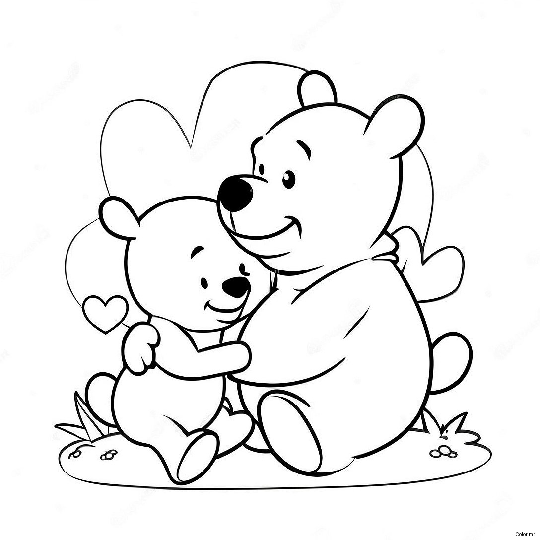 Winnie The Pooh Valentine S Day Coloring Page 37856 31488