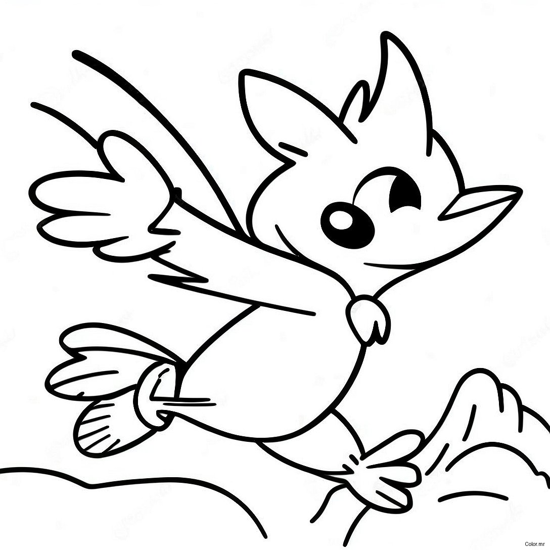 Woody Woodpecker Flying In The Sky Coloring Page 16342 13786