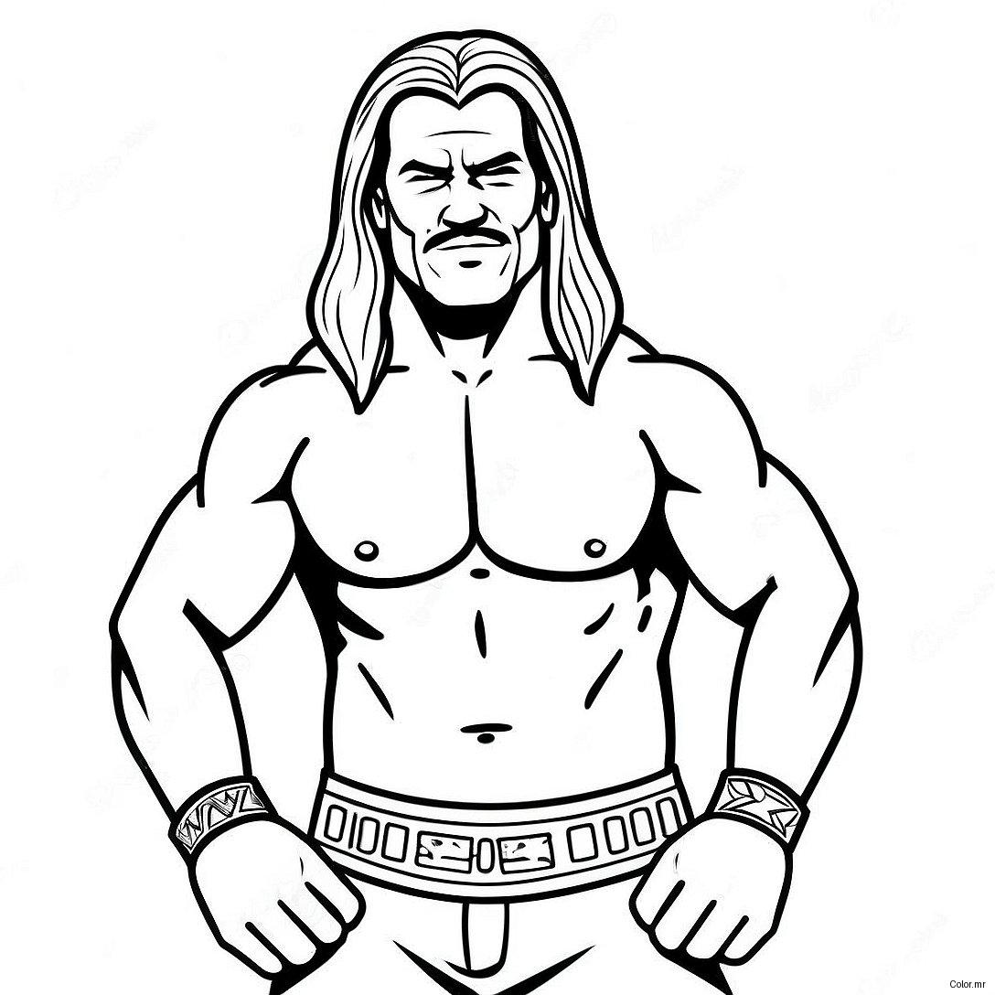 Wwe Superstar Action Pose Coloring Page 4562 3670