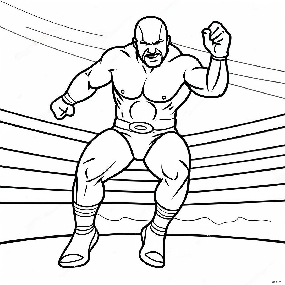 Wwe Wrestler Jumping On Opponent Coloring Page 3269 2669