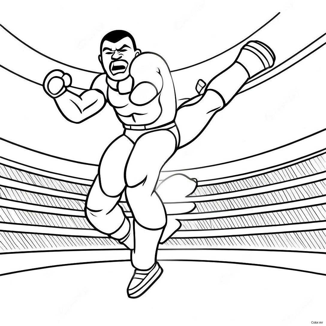 Wwe Wrestler Jumping On Opponent Coloring Page 72154 59607