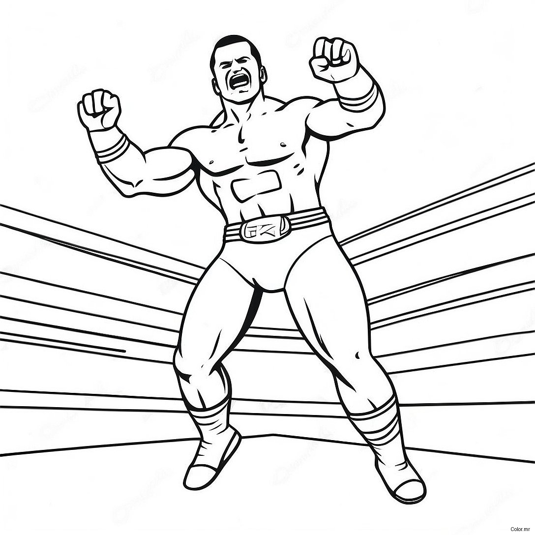 Wwe Wrestler Jumping On Opponent Coloring Page 8696 7121