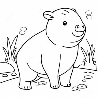 Capibara Páginas Para Colorear