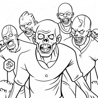 Zombis 3 Páginas Para Colorear