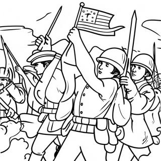 Pagina Para Colorear De Soldados Patrioticos En Batalla 10197-8382