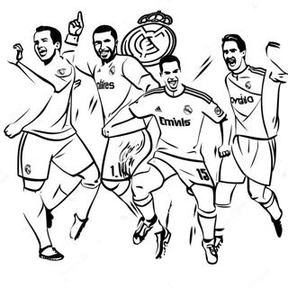 Pagina Para Colorear De Jugadores Del Real Madrid Celebrando 10237-8414