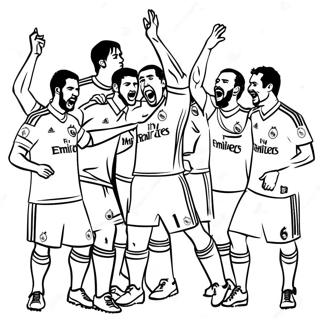 Pagina Para Colorear De Jugadores Del Real Madrid Celebrando 10237-8416