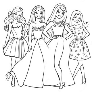 Pagina Para Colorear De Barbie Y Sus Amigos 10256-8427