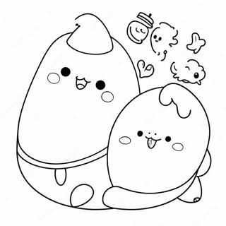 Pagina Para Colorear De Molang Adorable Con Amigos 10277-8446