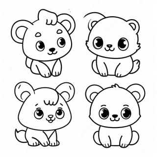 Pagina Para Colorear Mini De Adorables Animales 10296-8458