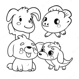 Pagina Para Colorear Mini De Adorables Animales 10296-8460