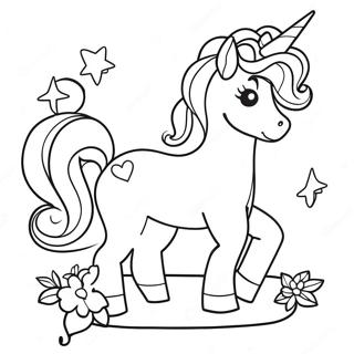 Pagina Para Colorear De Un Encantador Mini Unicornio 10297-8462